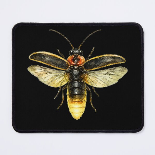 Item preview, Minimal Firefly Watercolor | Hand Drawn Nature Illustration designed and sold by ColorSplash123.