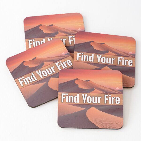 Item preview, Find Your Fire | Inspirational Desert Sunset Typography | Motivational Wall Art designed and sold by DreamyWallVibes.