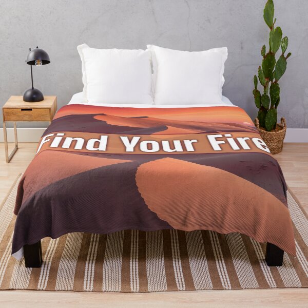 Item preview, Find Your Fire | Inspirational Desert Sunset Typography | Motivational Wall Art designed and sold by DreamyWallVibes.