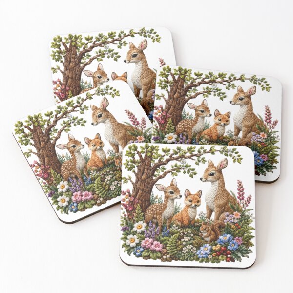 Item preview, Cute Woodland Friends Under the Forest Tree designed and sold by Galart58.