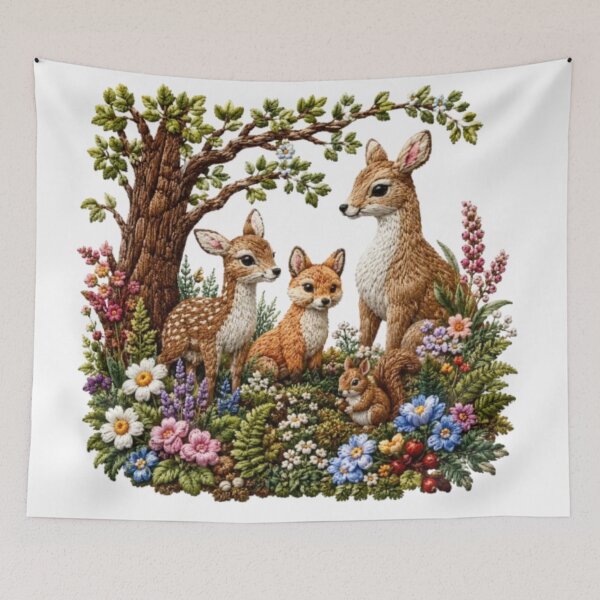 Item preview, Cute Woodland Friends Under the Forest Tree designed and sold by Galart58.