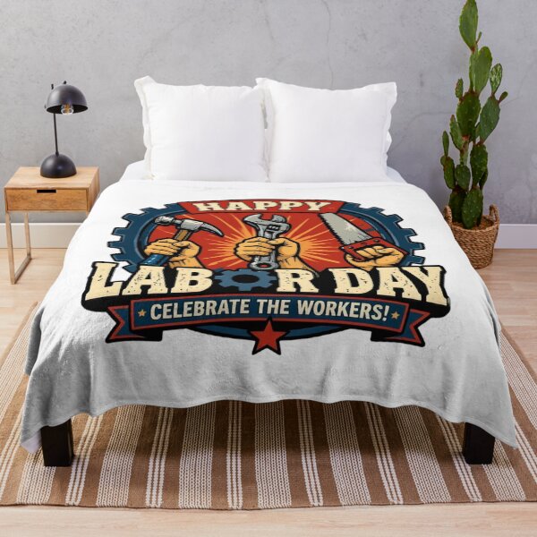 Item preview, Happy Labor Day Celebrate Workers Vintage Retro designed and sold by SiarheiYur.
