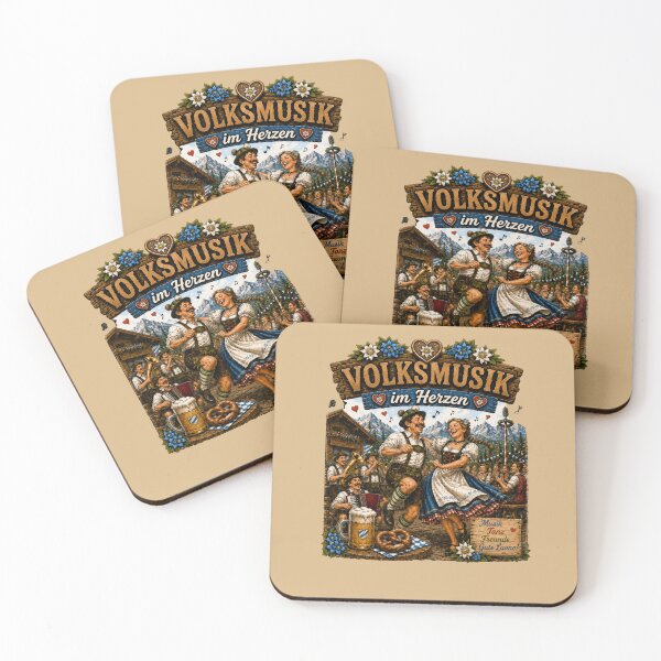 Item preview, Bavarian Folk Music & Beer Design – "Volksmusik im Herzen" designed and sold by Alpine-Ink.