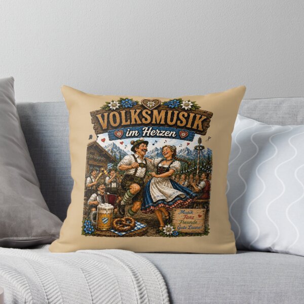 Item preview, Bavarian Folk Music & Beer Design – "Volksmusik im Herzen" designed and sold by Alpine-Ink.