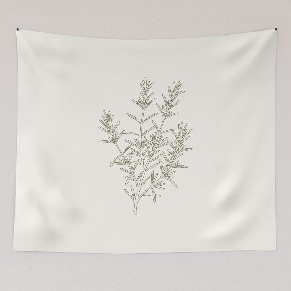 Item preview, Vintage rosemary botanical print – Rustic kitchen herb art designed and sold by CroesCreations.