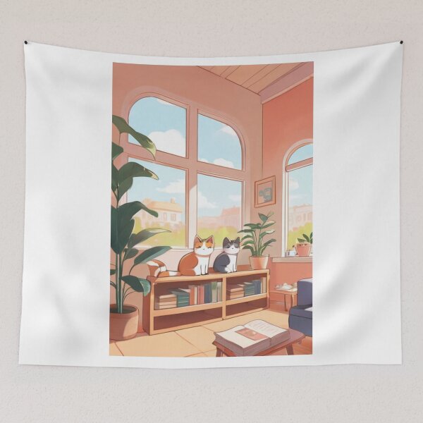 Artikelvorschau, Art - Manga Interior Scene, Domestic Comfort and Wellbeing entworfen und verkauft von World-Pets.