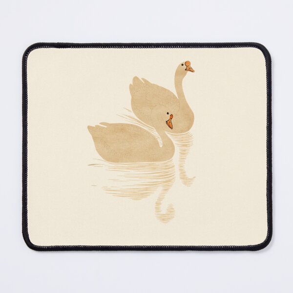 Item preview, Japanese Animal Art - Swan - Modern Ukiyo-e - Japandi, Cream designed and sold by Black Swallow.
