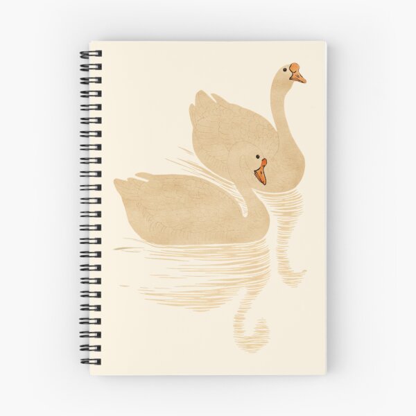 Item preview, Japanese Animal Art - Swan - Modern Ukiyo-e - Japandi, Cream designed and sold by Black Swallow.