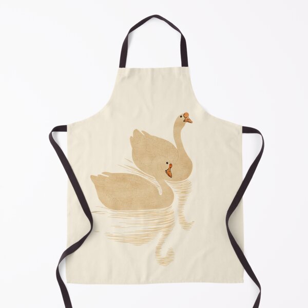 Item preview, Japanese Animal Art - Swan - Modern Ukiyo-e - Japandi, Cream designed and sold by Black Swallow.
