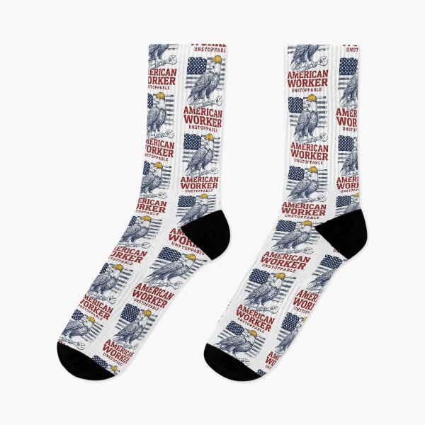Item preview, American Worker Unstoppable Bald Eagle Hard Flag designed and sold by SiarheiYur.