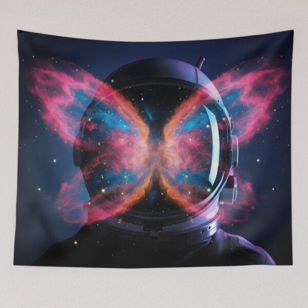 Item preview, Cosmic Butterfly Astronaut | Galaxy Nebula Space Art | Sci-Fi Surreal Wall Art designed and sold by DreamyWallVibes.