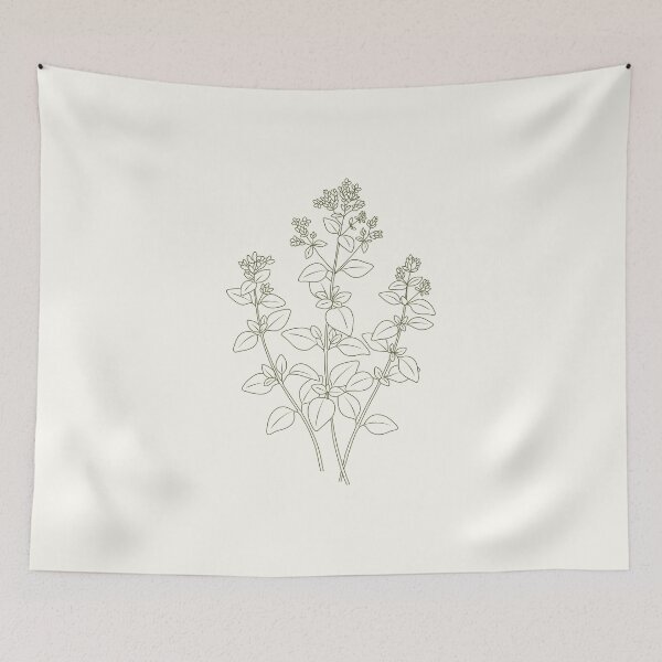 Item preview, Vintage oregano botanical print – Kitchen herb art designed and sold by CroesCreations.