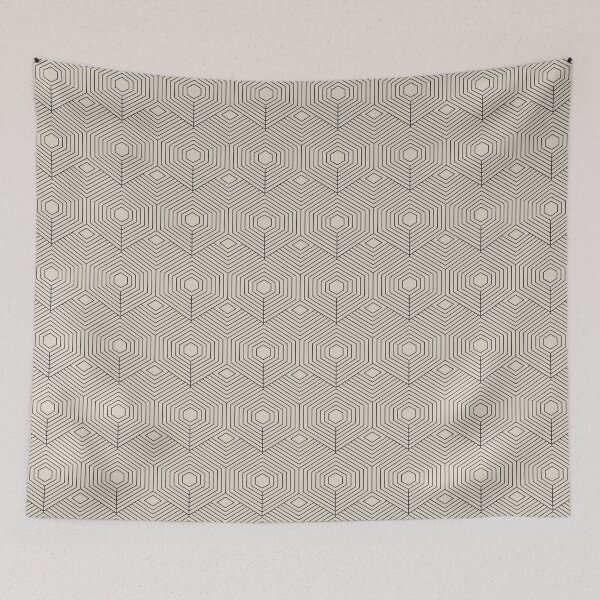 Item preview, Abstract hexagon pattern, luxury minimal geometric interior design designed and sold by Aurum-design.