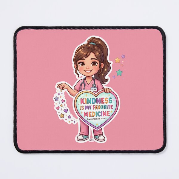 Item preview, Kindness Is My Favorite Medicine Cute Pediatric Nurse Vera designed and sold by Nurse Craft Studio.