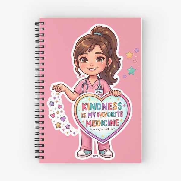 Item preview, Kindness Is My Favorite Medicine Cute Pediatric Nurse Vera designed and sold by Nurse Craft Studio.