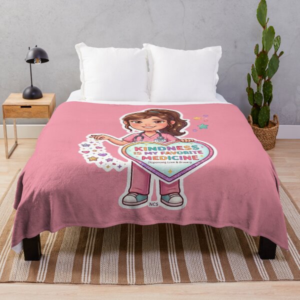Item preview, Kindness Is My Favorite Medicine Cute Pediatric Nurse Vera designed and sold by Nurse Craft Studio.