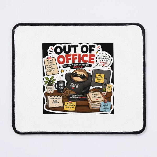 Item preview, Out of Office Funny Work Humor Sticker designed and sold by BrainBuckets.