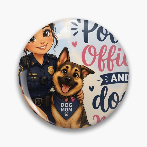 Item preview, Police Officer and Dog Mom — Funny Police Officer Dog Mom Gift Shirt designed and sold by DoggyDayLove.