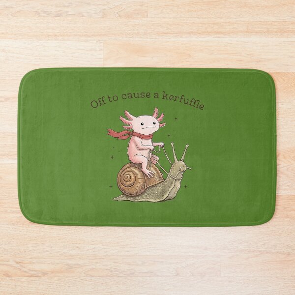 Item preview, Funny Axolotl Riding Snail Off to Cause Kerfuffle Meme designed and sold by ArleneRowe.