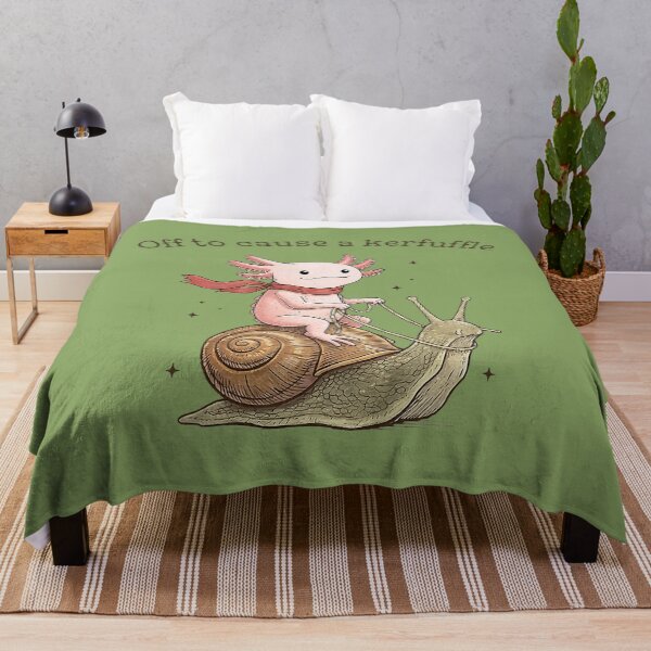 Item preview, Funny Axolotl Riding Snail Off to Cause Kerfuffle Meme designed and sold by ArleneRowe.