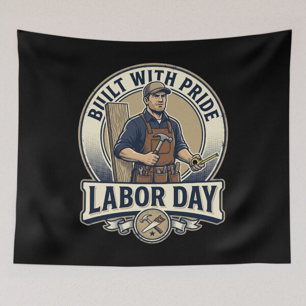 Item preview, Built With Pride Labor Day Worker Vintage designed and sold by SiarheiYur.