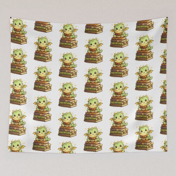 Item preview, Cute Baby Dragon Reading Books designed and sold by Bloomelle Studio.