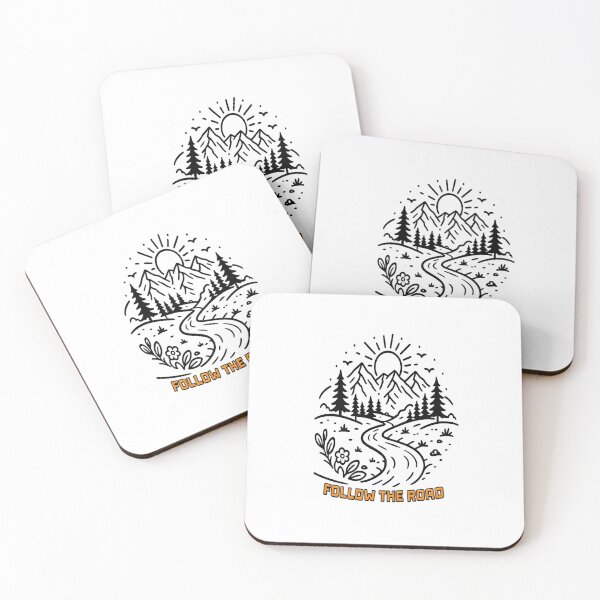 Item preview, Follow the Road Mountain Adventure Hiking Design designed and sold by JMDG Studio.