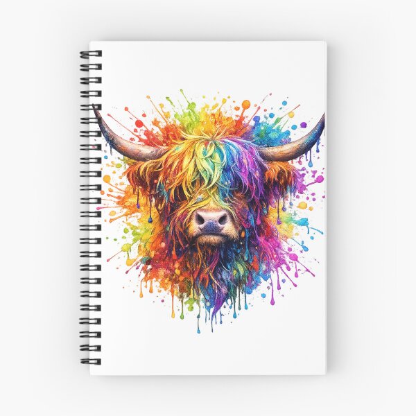 Item preview, Paint Splash Highland Cow designed and sold by PeterPunkt.