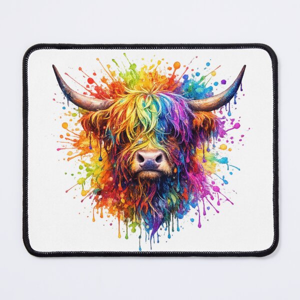 Item preview, Paint Splash Highland Cow designed and sold by PeterPunkt.