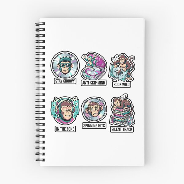 Item preview, Vintage Monkey Compact Disc Sticker Pack - Retro 90s Audio Pop Puns designed and sold by SimpleP.