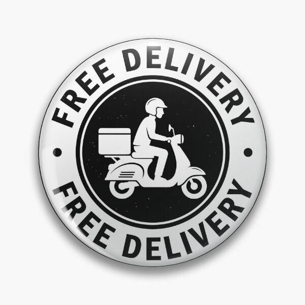 Item preview, Free Delivery Scooter Badge Vintage Courier Emblem designed and sold by Teefusionx.