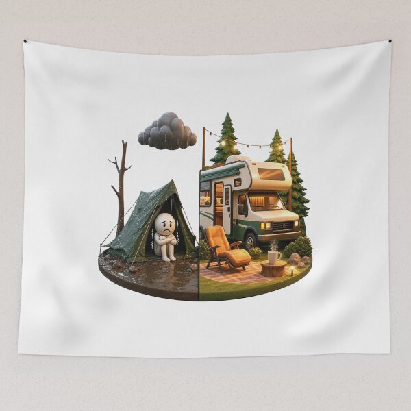 Item preview, My Camping vs Your Camping- #glamping # designed and sold by mo-carnival.