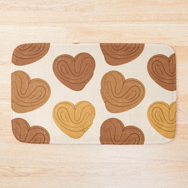 Item preview, Seamless pattern of heart shaped cinnamon bun designed and sold by Panna Limon Store.