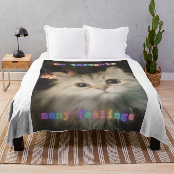Item preview, Funny cat "no thoughts many feelings" designed and sold by Happy little designs.