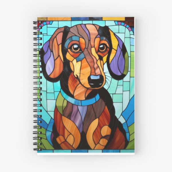 Item preview, Dachshund Stained Glass Style Dog Design designed and sold by pinkal.
