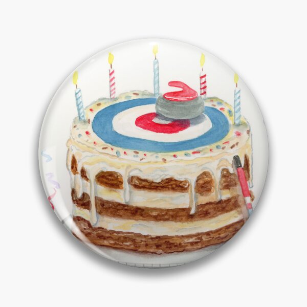 Item preview, Curling Themed Birthday Cake  designed and sold by daphsam.