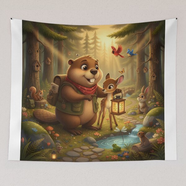 Item preview, Happy Beaver Adventures – Helping a Lost Fawn designed and sold by Clothes With Smiling Animals Walt Gral.
