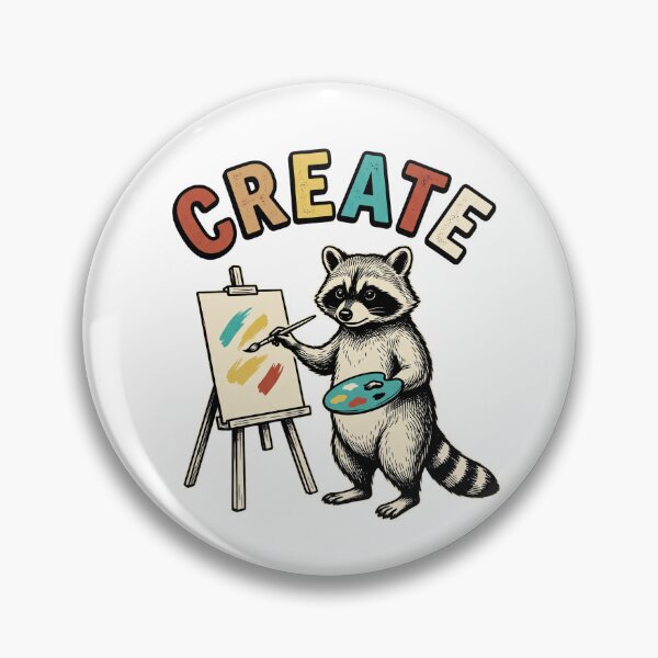 Item preview, artist raccoon designed and sold by Tiffany Roy.