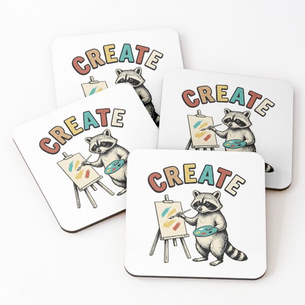 Item preview, artist raccoon designed and sold by Roy & Tiffany.