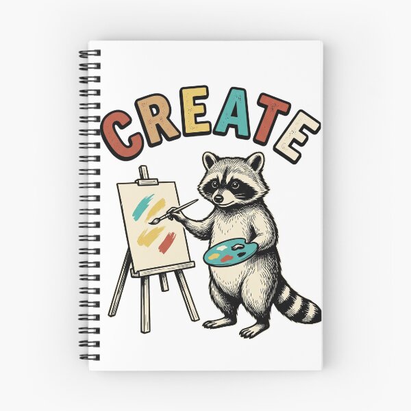 Item preview, artist raccoon designed and sold by Tiffany Roy.