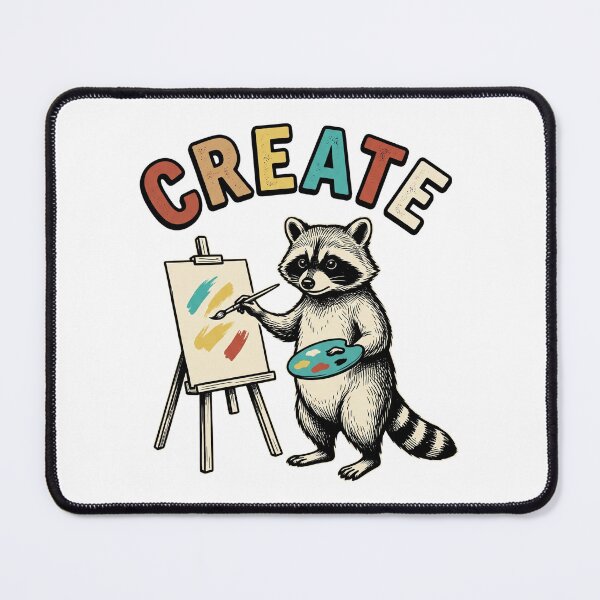Item preview, artist raccoon designed and sold by Tiffany Roy.