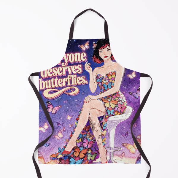 Item preview, Not Everyone Deserves Butterflies - Retro Pop Art Butterfly Dress Girl designed and sold by Hen-C-Art.