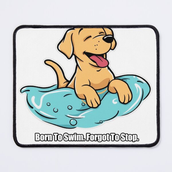 Item preview, Labrador - Born To Swim Forgot To Stop - Funny Lab Gift designed and sold by pawdrops.