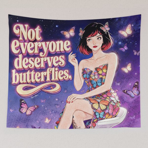 Item preview, Not Everyone Deserves Butterflies - Retro Pop Art Butterfly Dress Girl designed and sold by Hen-C-Art.