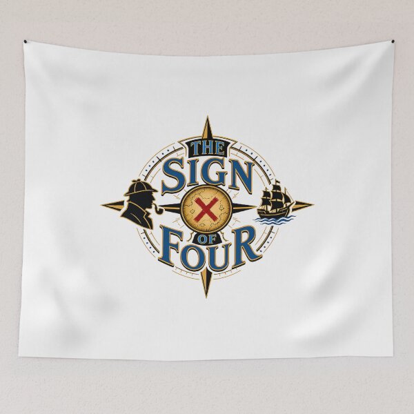 Item preview, The Sign of Four – Treasure Map Compass Crest designed and sold by Fenay Designs.