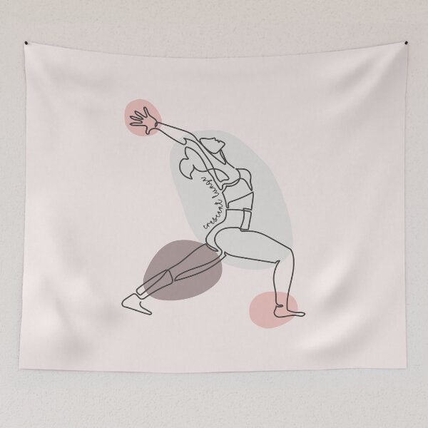 Item preview, Crescent Lunge Pose - Yoga Line Art Series designed and sold by TheThankfulTyne.