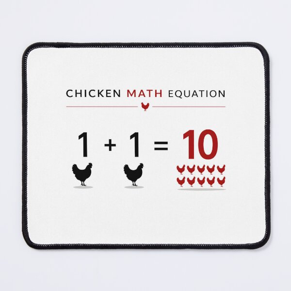 Item preview, Chicken Math Equation Funny Backyard Chicken Keeper Design designed and sold by PixelBlob.