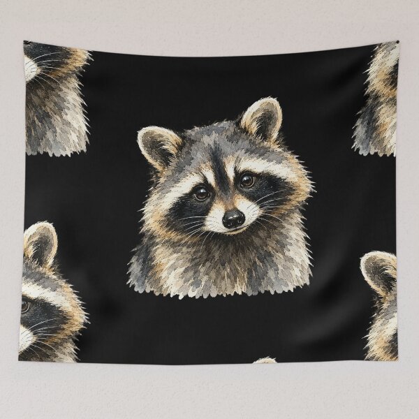 Item preview, Minimal Raccoon Watercolor | Hand Drawn Wildlife Illustration designed and sold by ColorSplash123.