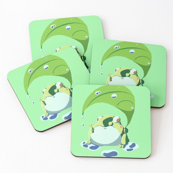 Aperçu de l'œuvre T-shirt Grenouille Mignonne avec Parapluie en Feuille | T-shirt Graphique Nature Fantaisiste | T-shirt Grenouille Kawaii créée et vendue par draw-in-routine.