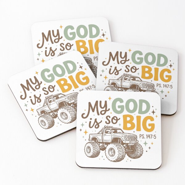 Item preview, My God Is So Big - Monster Truck Christian Bible Verse - Psalm 147:5 designed and sold by raedattia.